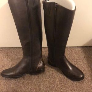 Arturo Chiang Dark Chocolate Tiedye/Indiana Tall Boots Size 6.5